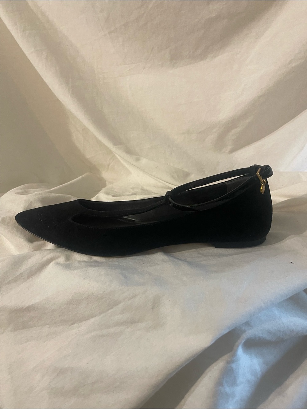Tory Burch Suede T Strap Flats